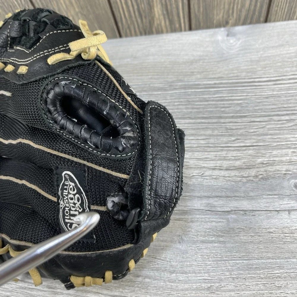 Louisville Slugger Helix Series Baseball GloveHXBK5D Black Leather Mitt RHT 10.5